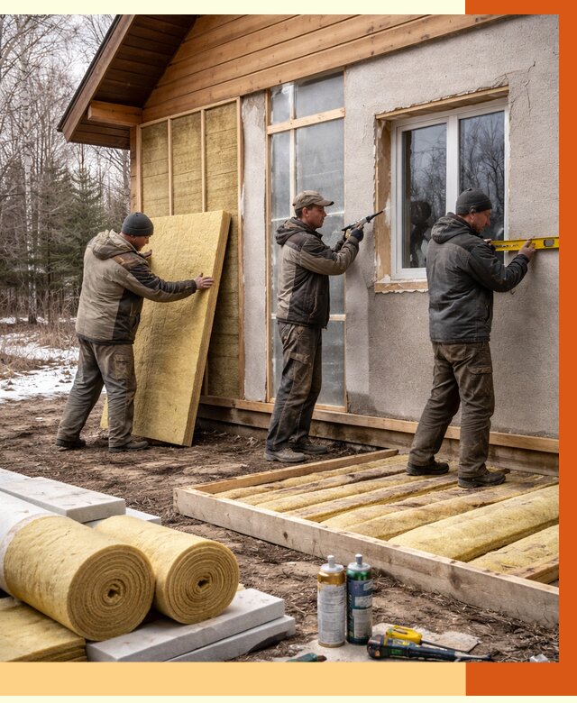 Утепление дачного дома в Шуе от 4883 руб/м2 — недорого | ТепломастерШуя