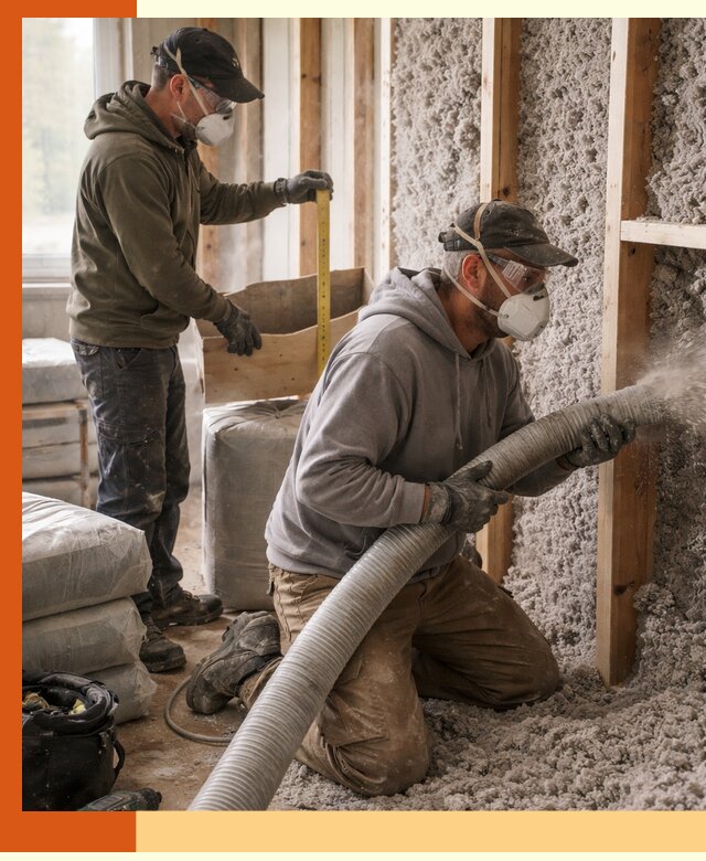 Утепление таунхауса эковатой в Шуе для максимально теплых стен