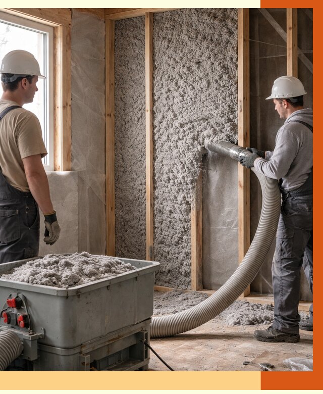 Утепление каркасного дома эковатой в Шуе от 1850 руб. | ТепломастерШуя