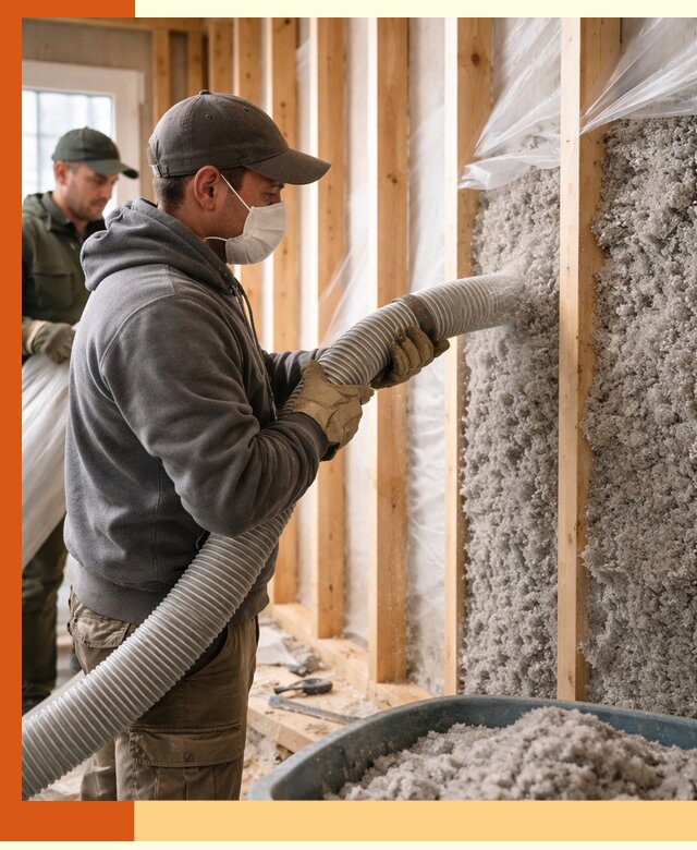 Утепление каркасного дома эковатой в Шуе — качественно и надолго