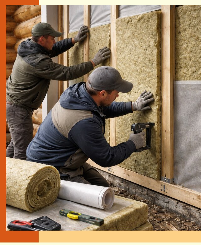 Утепление бревенчатого дома под ключ в Шуе