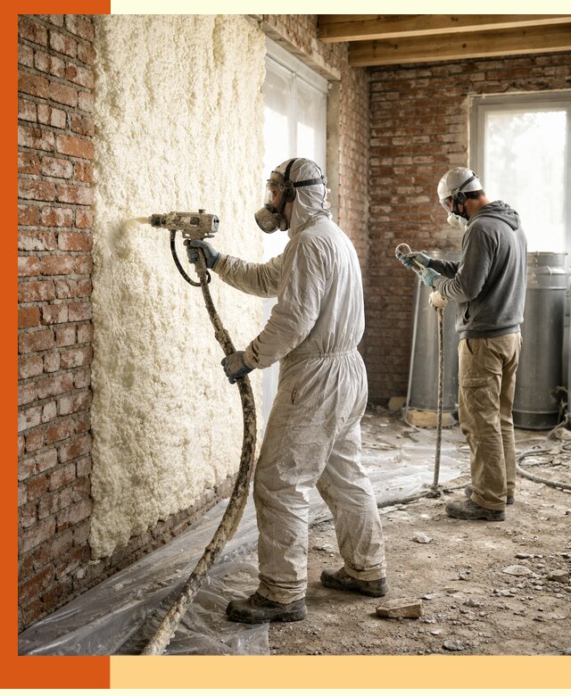 Утепление кирпичного дома пенополиуретаном в Шуе