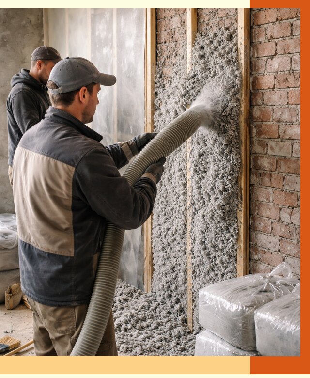 Утепление кирпичного дома эковатой в Шуе от 2416 руб./м² | ТепломастерШуя