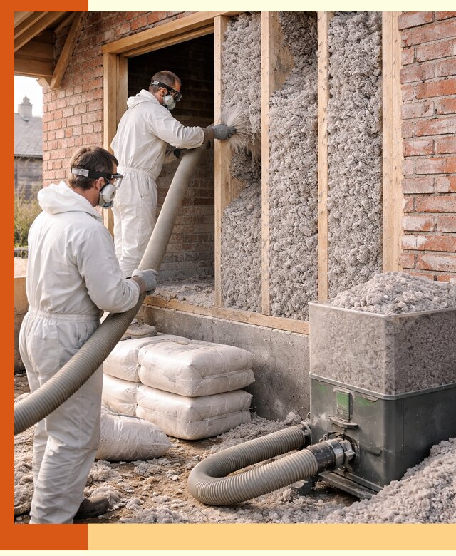 Утепление кирпичного дома эковатой в Шуе