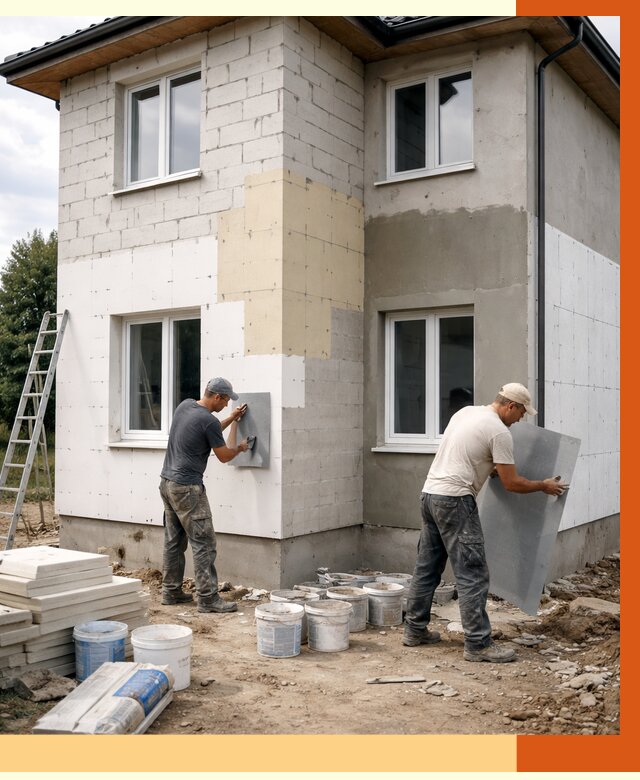 Утепление дома из газобетона в Шуе от 4318 руб./м² — заказать у ТепломастерШуя