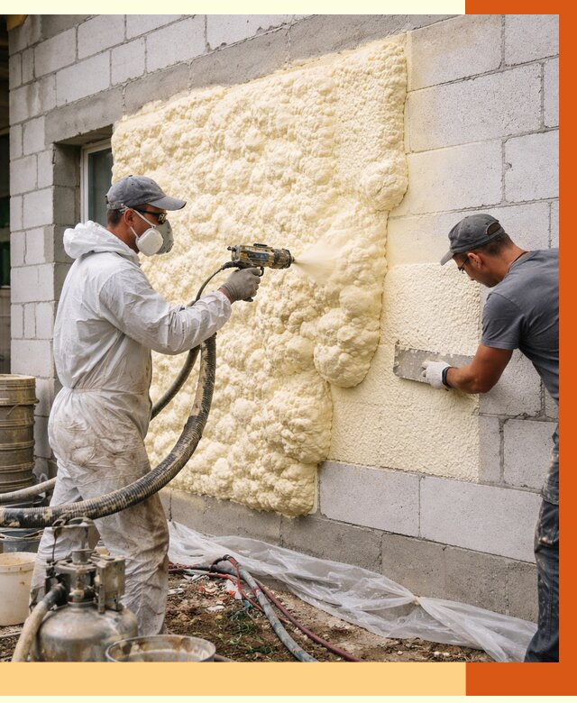 Утепление дома из газобетона ППУ в Шуе от 4934 руб./м² под ключ | ТепломастерШуя