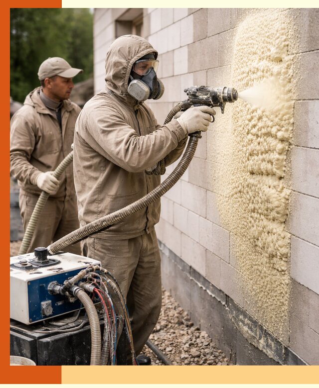 Утепление дома из газобетона ППУ в Шуе — надежная теплоизоляция