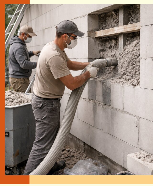 Утепление дома из газобетона эковатой в Шуе