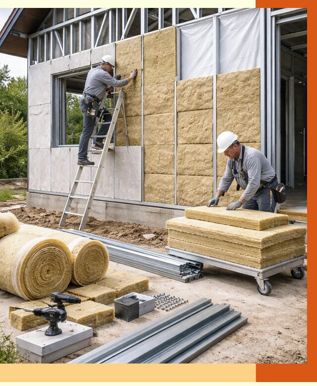 Утепление дома из ЛСТК в Шуе от 5346 руб./м² — профессионально | ТепломастерШуя