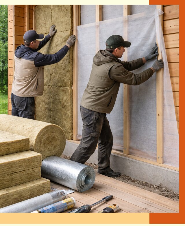 Утепление дома из двойного бруса в Шуе от 4934 руб./м² — ТепломастерШуя под ключ