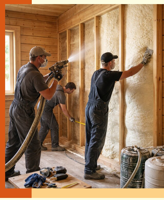 Утепление бани пенополиуретаном (ППУ) в Шуе