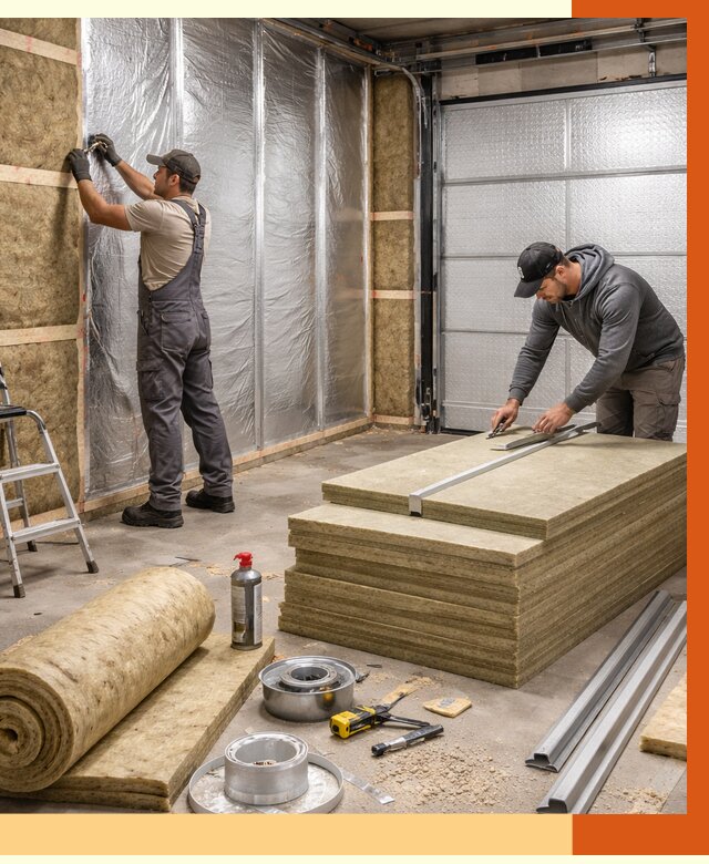 Утепление гаража в Шуе от 4626 руб/м2 — комплексное утепление ворот и стен | ТепломастерШуя