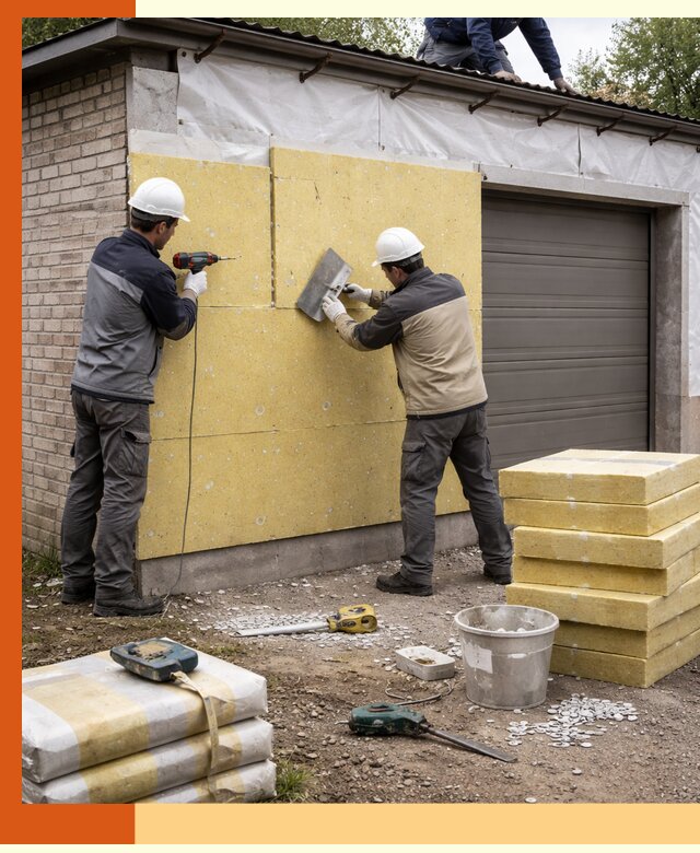 Утепление гаража снаружи в Шуе качественно и надёжно