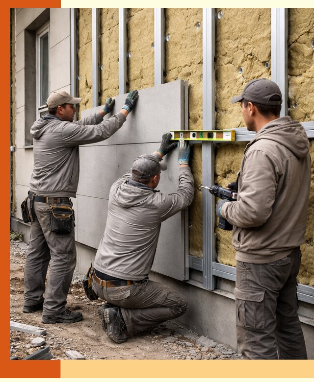 Утепление вентилируемого фасада под ключ в Шуе