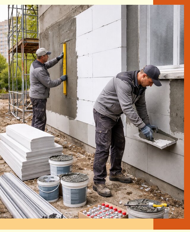 Утепление фасада и стен снаружи в Шуе от 4318 руб. | ТепломастерШуя