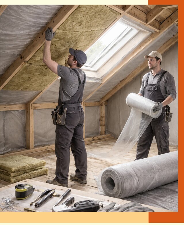 Утепление крыши изнутри мансарды в Шуе от 4318 руб./м² | ТепломастерШуя