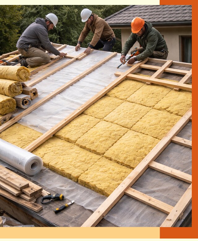 Утепление скатной крыши в Шуе от 1285 руб./м2 под ключ | ТепломастерШуя