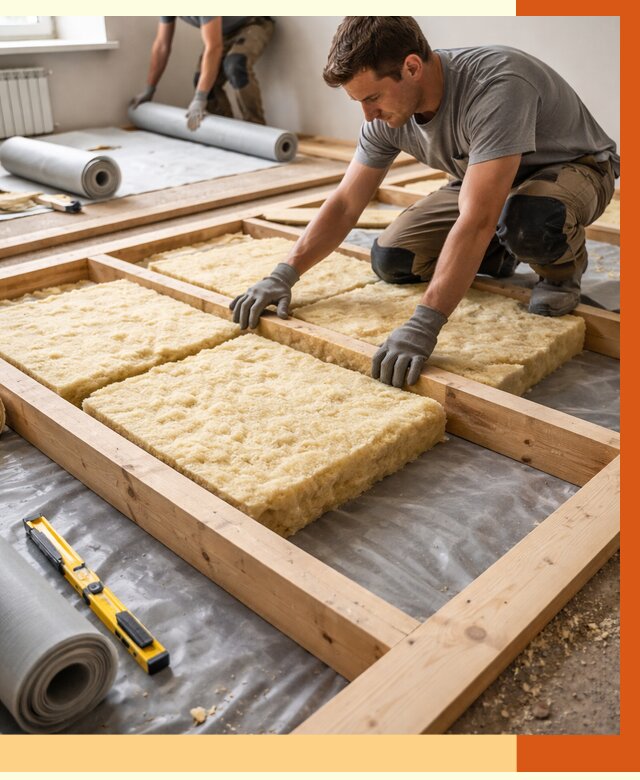 Утепление деревянного пола в Шуе от 1542 руб./м2 под ключ | ТепломастерШуя