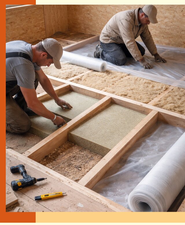 Профессиональное утепление деревянного пола в Шуе