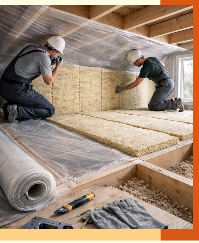 Утепление перекрытий в Шуе от 2930 руб/м2 — утепление межэтажных и чердачных | ТепломастерШуя