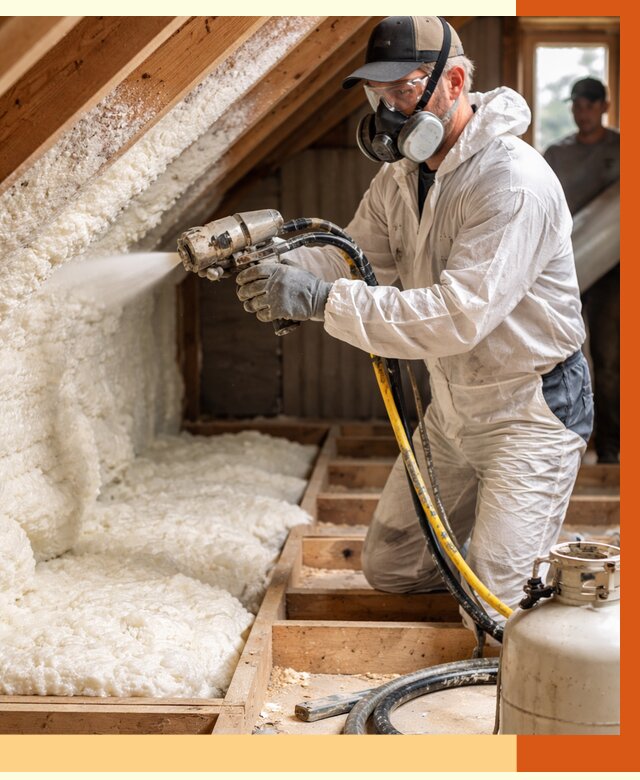 Утепление чердака ППУ в Шуе от 8861 руб./м2 — услуга под ключ | ТепломастерШуя