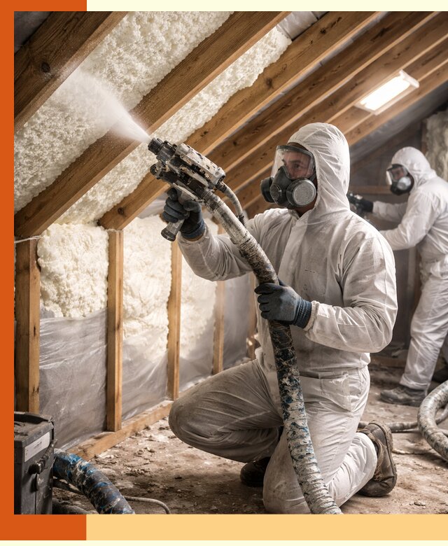 Утепление чердака пенополиуретаном (ППУ) в Шуе