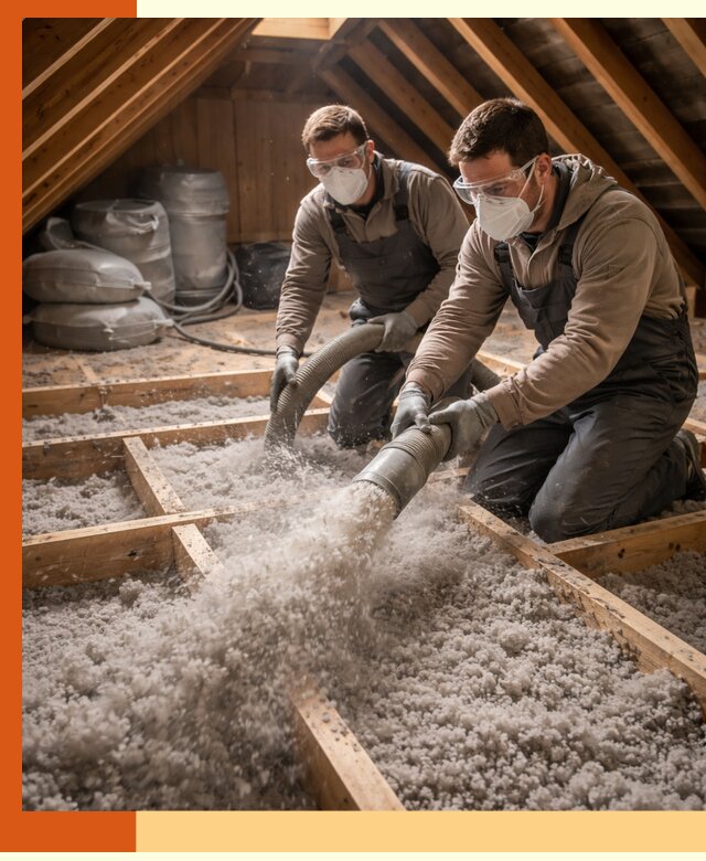 Утепление чердака эковатой в Шуе — быстро и надёжно