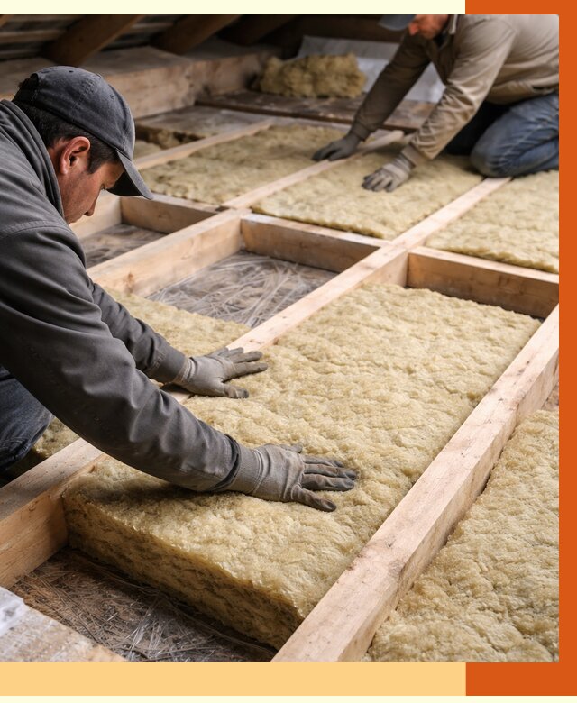 Утепление чердака минватой в Шуе от 3598 руб/м2 под ключ | ТепломастерШуя