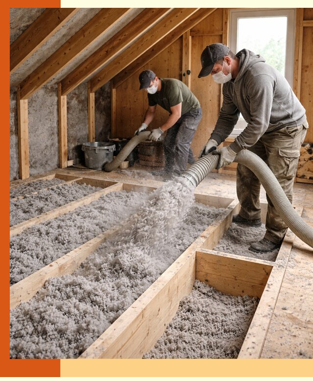 Утепление мансарды эковатой в Шуе с гарантией качества