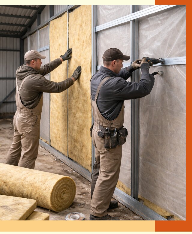 Утепление металлического ангара в Шуе от 4883 руб/м2 — услуги под ключ | ТепломастерШуя