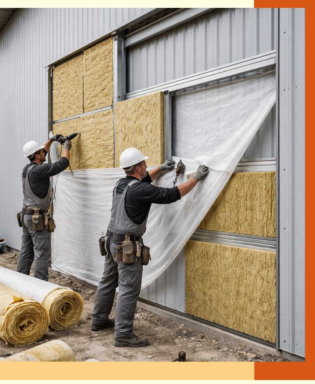 Утепление металлического склада в Шуе от 4626 руб/м2 — комплексное утепление под ключ | ТепломастерШуя