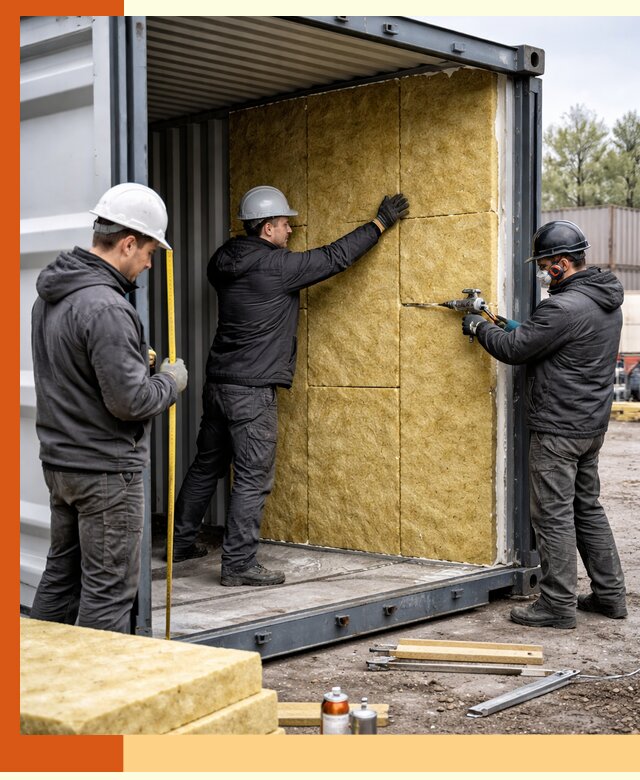 Утепление морского контейнера в Шуе: надежная теплоизоляция и защита