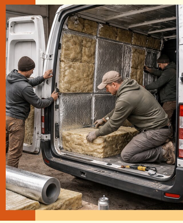 Утепление фургона в Шуе: профессиональная теплоизоляция и шумоизоляция