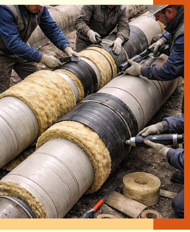 Утепление трубопровода в Шуе под ключ от 1902 руб. — надежно и выгодно | ТепломастерШуя