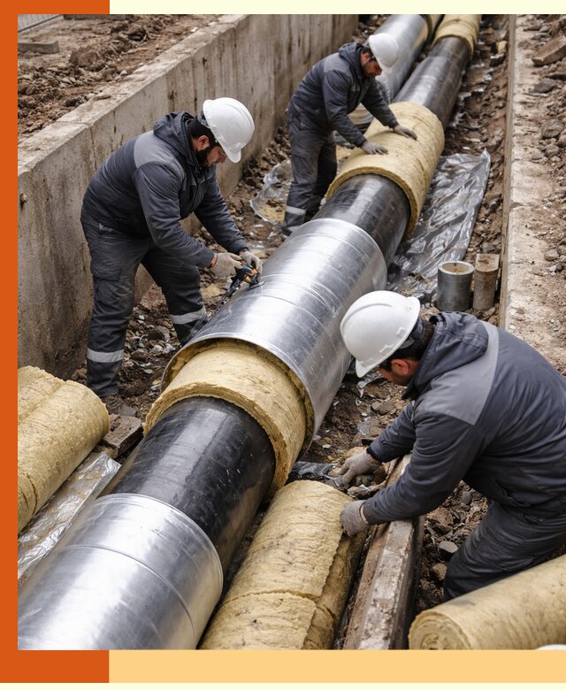 Утепление теплотрассы в Шуе: утеплительные работы и материалы