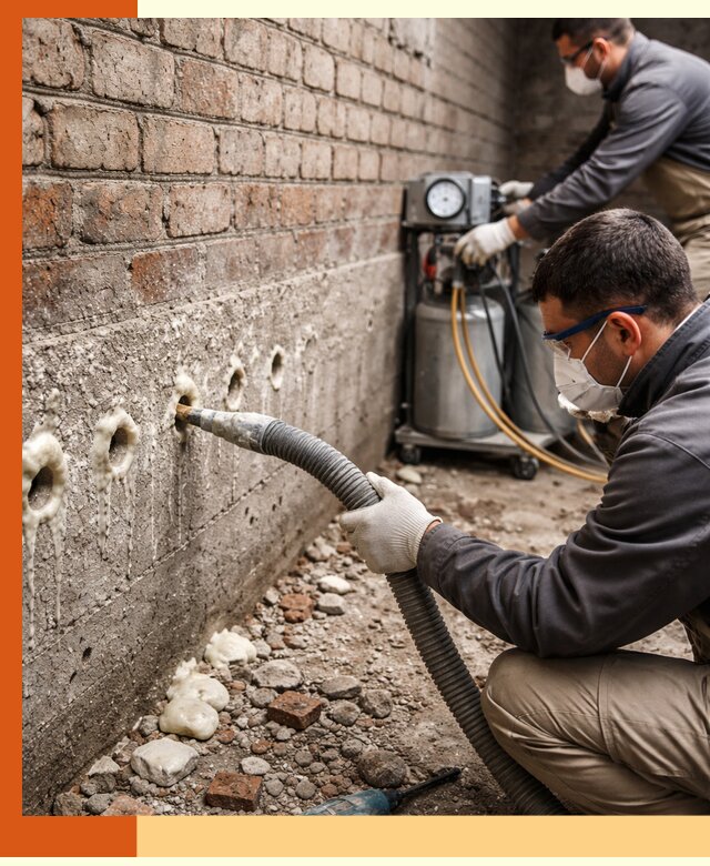 Заполнение колодцевой кладки ППУ в Шуе быстро и герметично