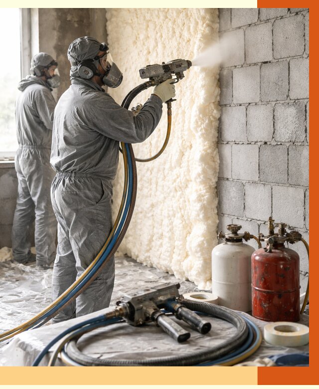 Утепление блочной стены ППУ в Шуе от 4369 руб./м² — ТепломастерШуя