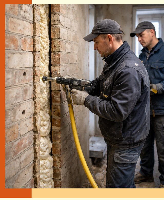 Межстеновое утепление пенополиуретаном в Шуе