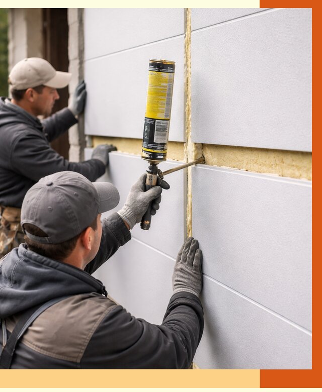 Утепление сэндвич панелей ППУ в Шуе от 4318 руб. за м2 | ТепломастерШуя