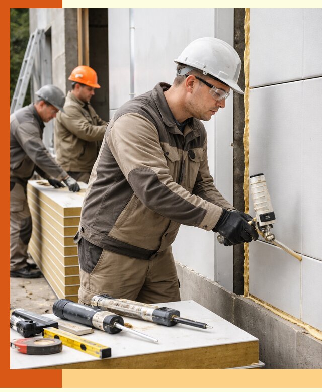 Утепление сэндвич-панелей пенополиуретаном в Шуе