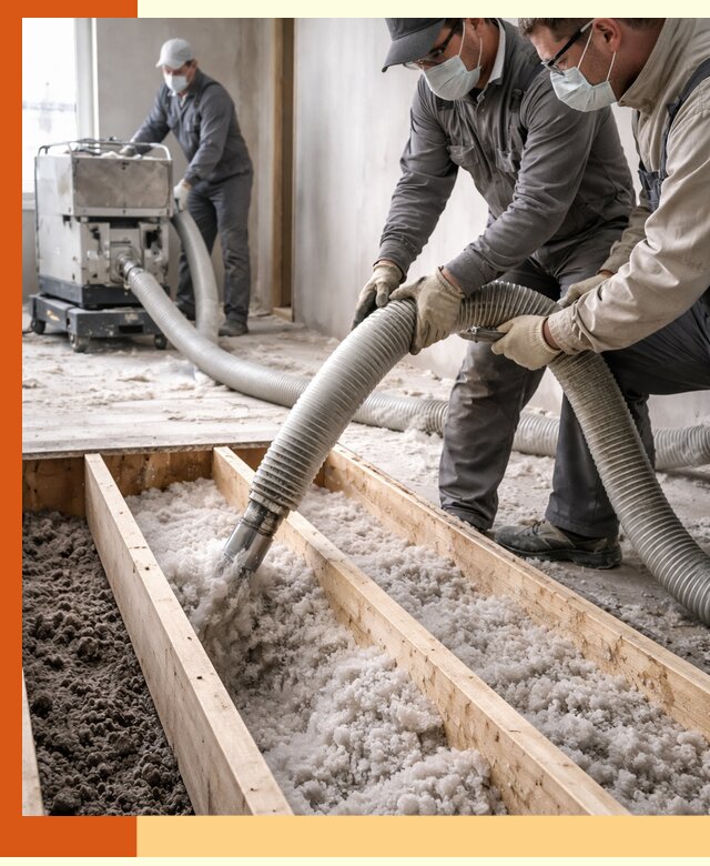 Заполнение полостей межэтажного перекрытия в Шуе эффективно и герметично