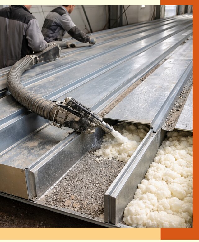 Заполнение пустот кровельных панелей в Шуе от 7402 руб. под ключ | ТепломастерШуя