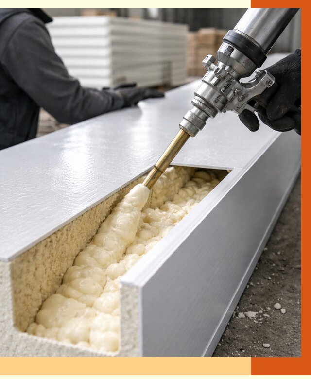 Заполнение пустот холодильных панелей в Шуе от 7710 руб. | ТепломастерШуя