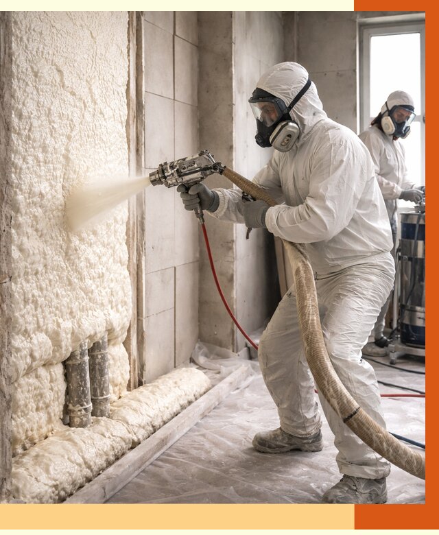 Напыление пенополиуретана в Шуе от 7710 руб./м2 — услуги и монтаж ППУ | ТепломастерШуя