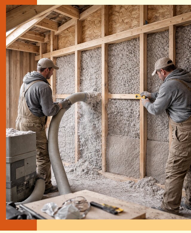 Утепление эковатой стен, потолков и перекрытий в Шуе