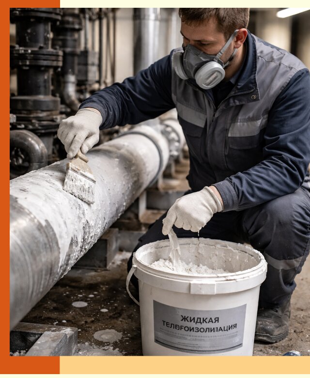 Утепление оборудования жидкой теплоизоляцией в Шуе