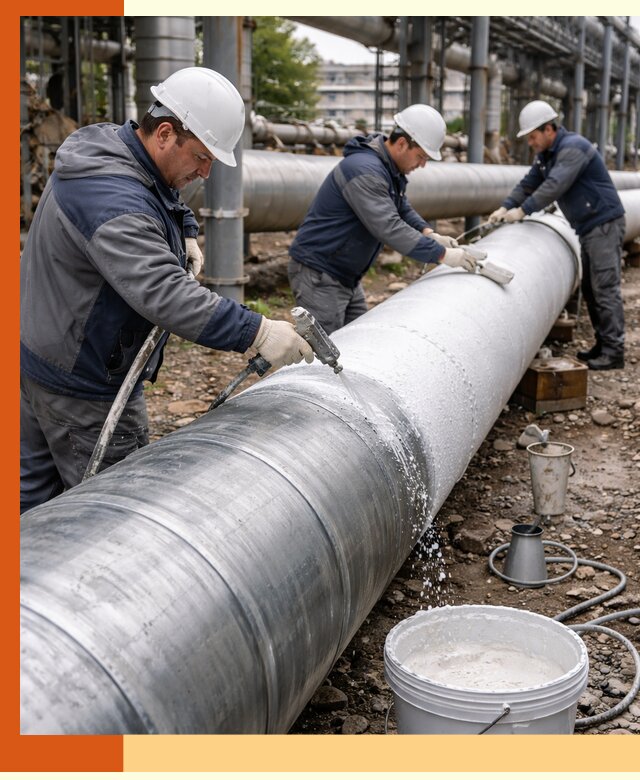 Утепление теплотрассы жидкой теплоизоляцией в Шуе