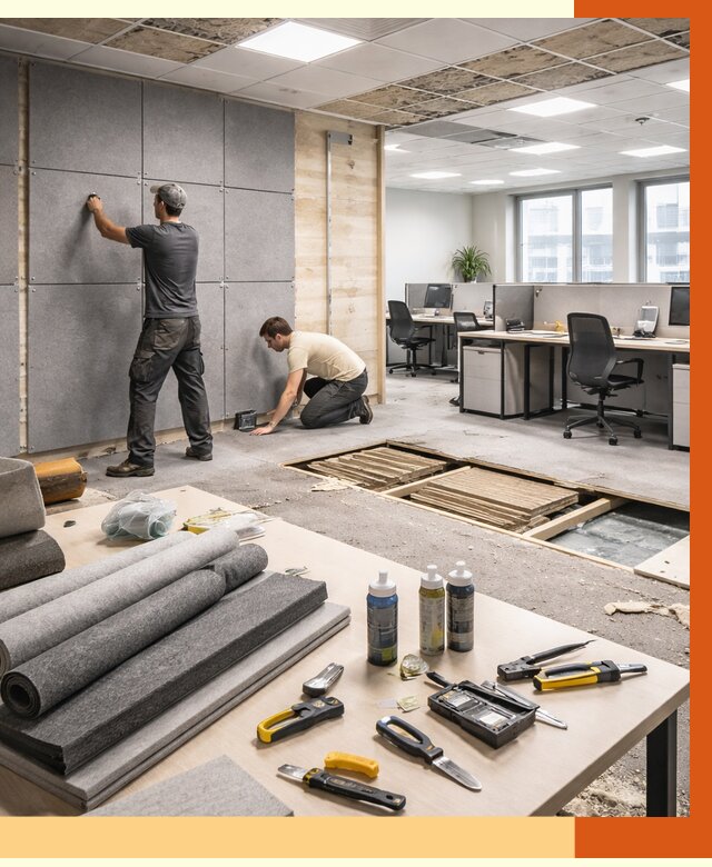 Профессиональная шумоизоляция офиса в Шуе от 6939 руб. за м2 | ТепломастерШуя