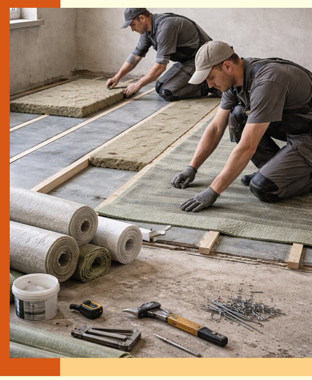 Шумоизоляция пола в Шуе — профессиональная звукоизоляция помещений