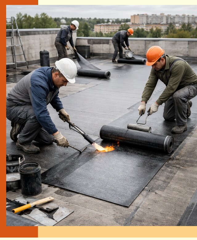 Профессиональная гидроизоляция плоской кровли в Шуе